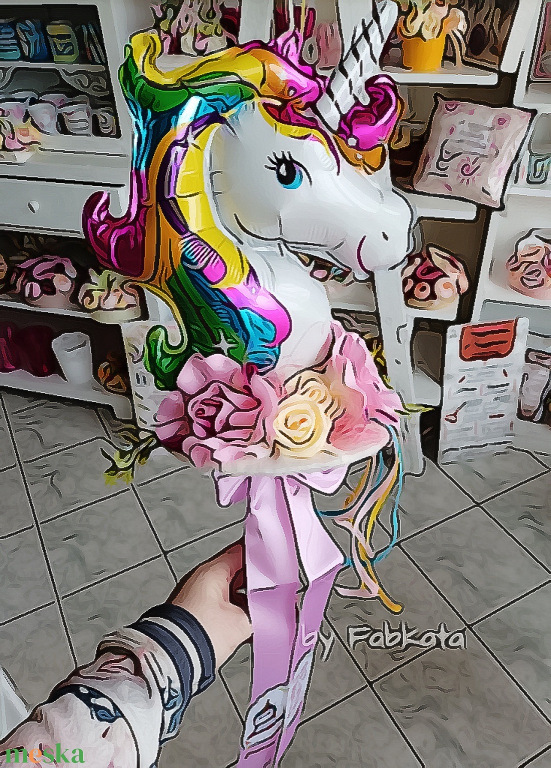 Unikornis ballagási csokor  ovis ballagás  - otthon & életmód - dekoráció - asztal és polc dekoráció - asztaldísz - Meska.hu