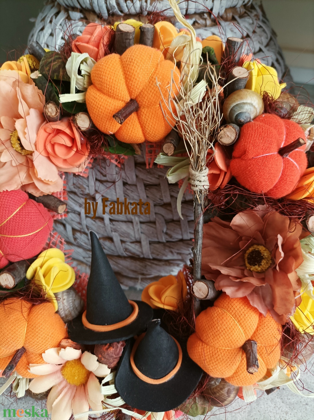 Boszorkányos őszi ajtódísz 24cm kopogtató - otthon & életmód - dekoráció - halloween - halloweeni ajtódíszek és ablakdíszek - Meska.hu Boszorkányos őszi ajtódísz 24cm kopogtató - otthon & életmód - dekoráció - halloween - halloweeni ajtódíszek és ablakdíszek - Meska.hu