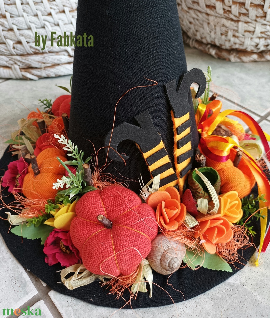 Boszorkány kalap tökös őszi asztaldísz dekoráció - otthon & életmód - dekoráció - halloween - halloweeni dekoráció - Meska.hu Boszorkány kalap tökös őszi asztaldísz dekoráció - otthon & életmód - dekoráció - halloween - halloweeni dekoráció - Meska.hu