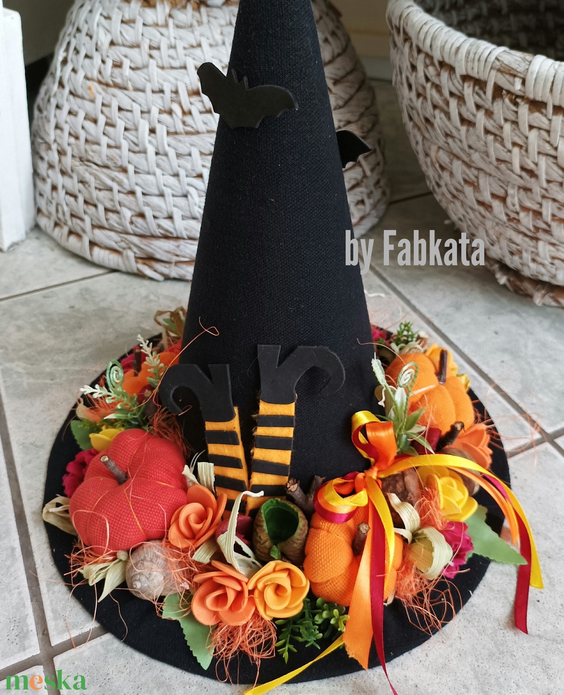 Boszorkány kalap tökös őszi asztaldísz dekoráció - otthon & életmód - dekoráció - halloween - halloweeni dekoráció - Meska.hu Boszorkány kalap tökös őszi asztaldísz dekoráció - otthon & életmód - dekoráció - halloween - halloweeni dekoráció - Meska.hu