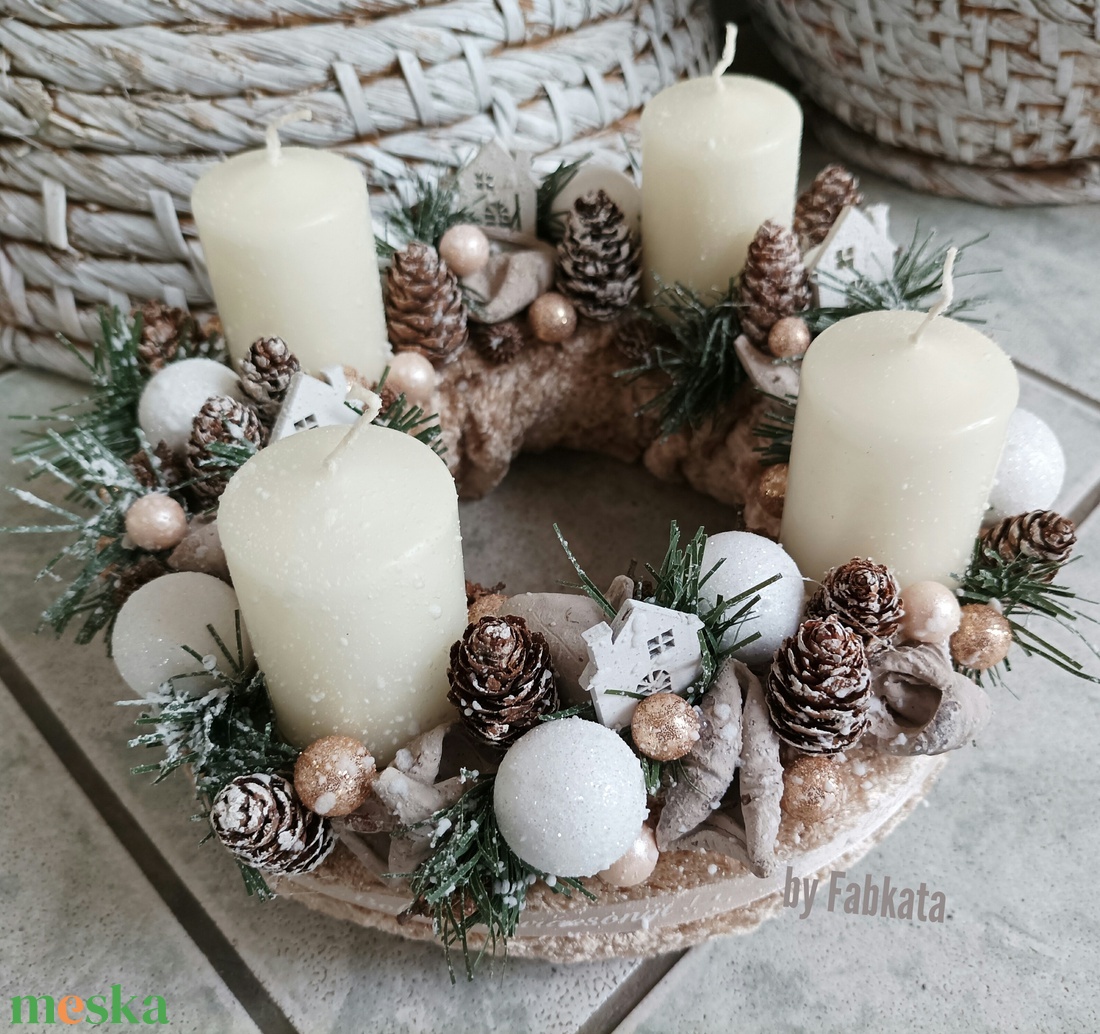 Pasztell színű adventi karácsonyi koszorú  - karácsony - adventi díszek - adventi koszorú - Meska.hu Pasztell színű adventi karácsonyi koszorú  - karácsony - adventi díszek - adventi koszorú - Meska.hu