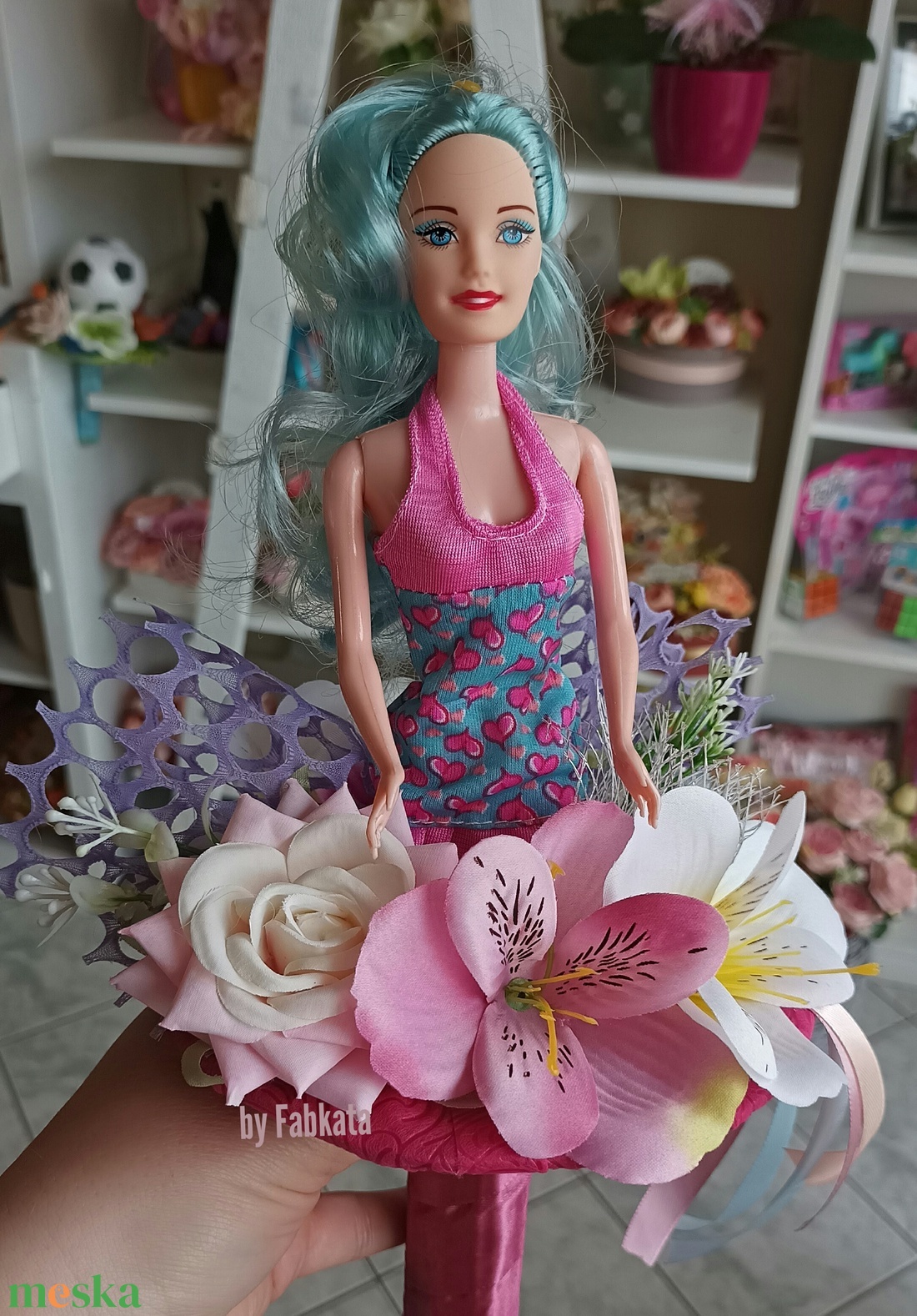 Barbie kislány ovis ballagási csokor   - otthon & életmód - dekoráció - asztal és polc dekoráció - asztaldísz - Meska.hu