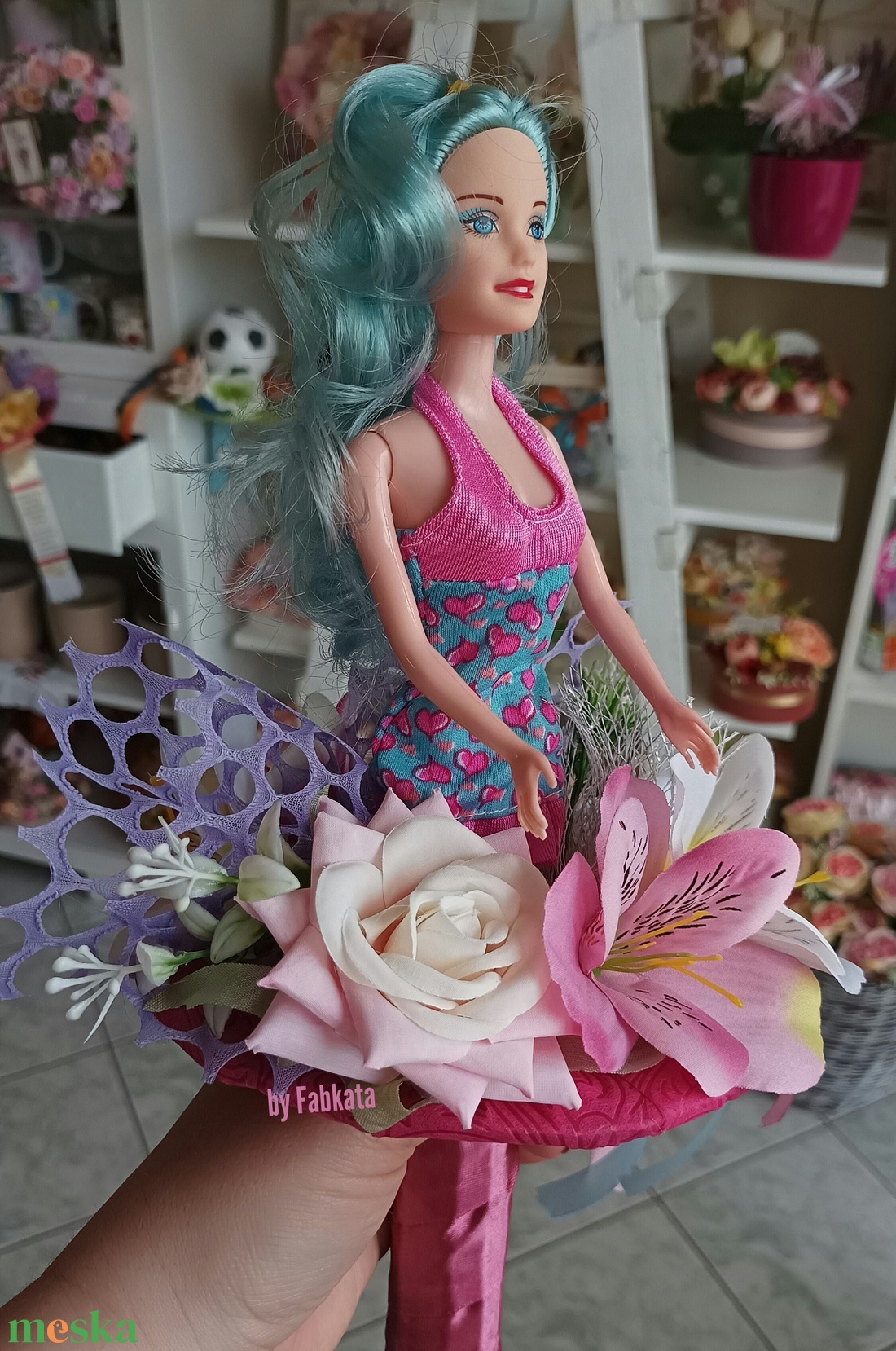 Barbie kislány ovis ballagási csokor   - otthon & életmód - dekoráció - asztal és polc dekoráció - asztaldísz - Meska.hu