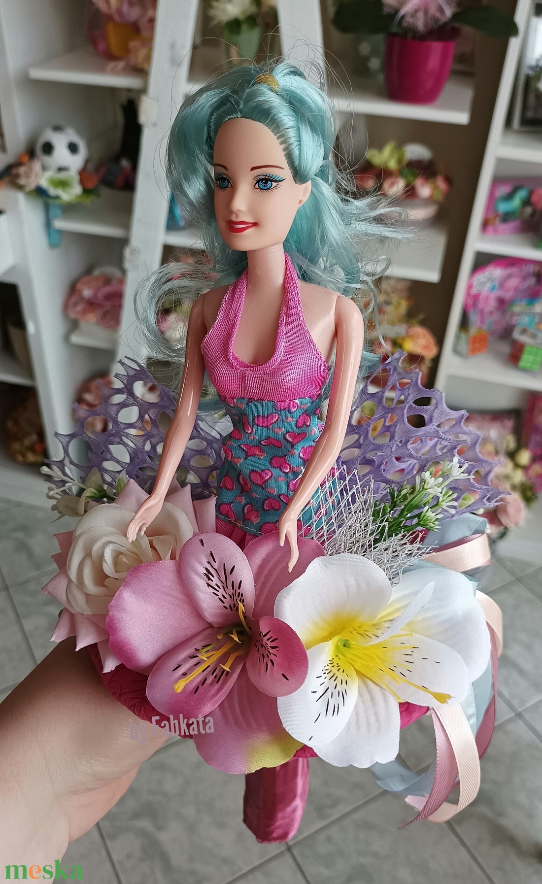 Barbie kislány ovis ballagási csokor   - otthon & életmód - dekoráció - asztal és polc dekoráció - asztaldísz - Meska.hu