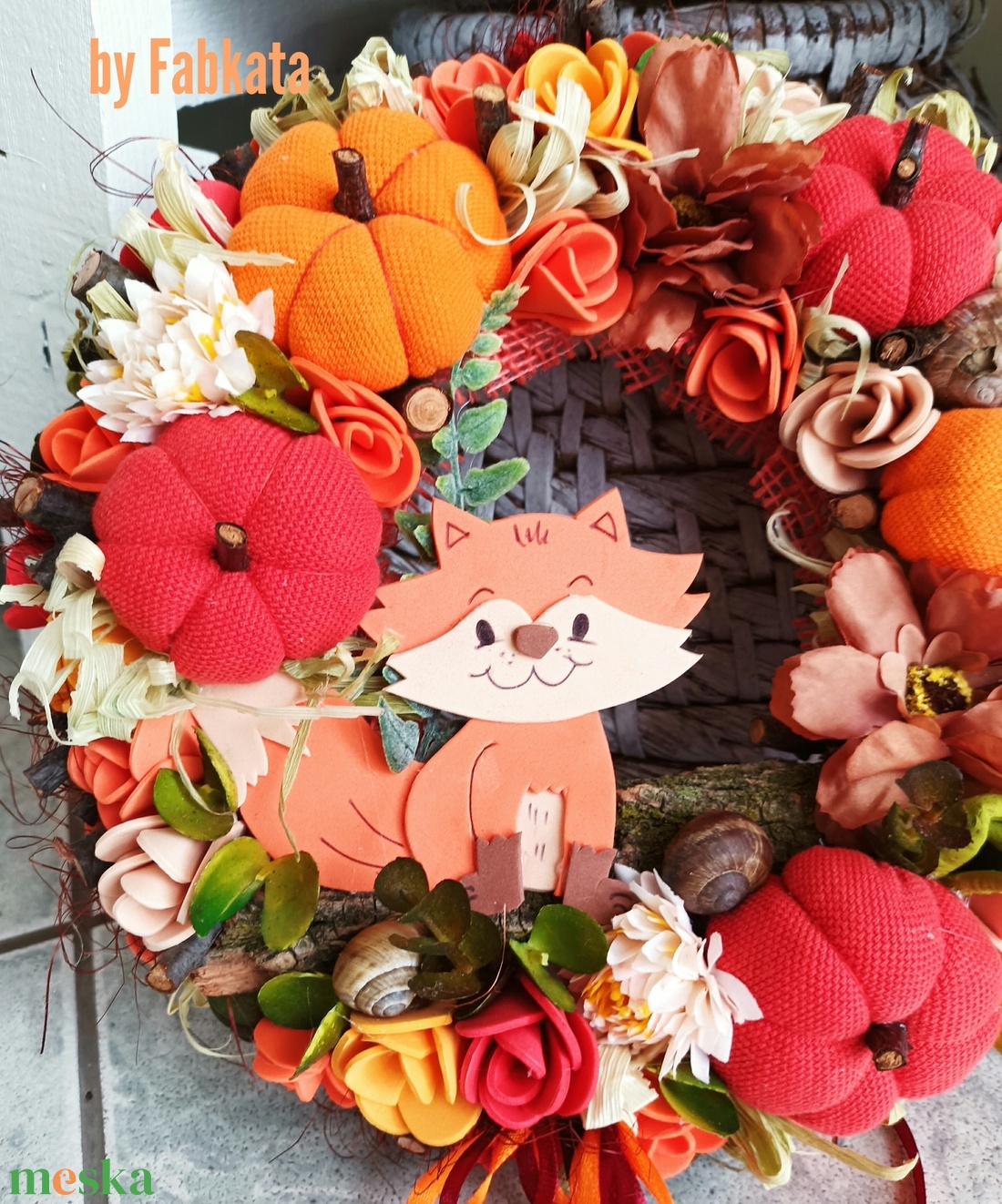 Őszi rókás virágos ajtódísz 24cm kopogtató - otthon & életmód - dekoráció - halloween - halloweeni ajtódíszek és ablakdíszek - Meska.hu Őszi rókás virágos ajtódísz 24cm kopogtató - otthon & életmód - dekoráció - halloween - halloweeni ajtódíszek és ablakdíszek - Meska.hu