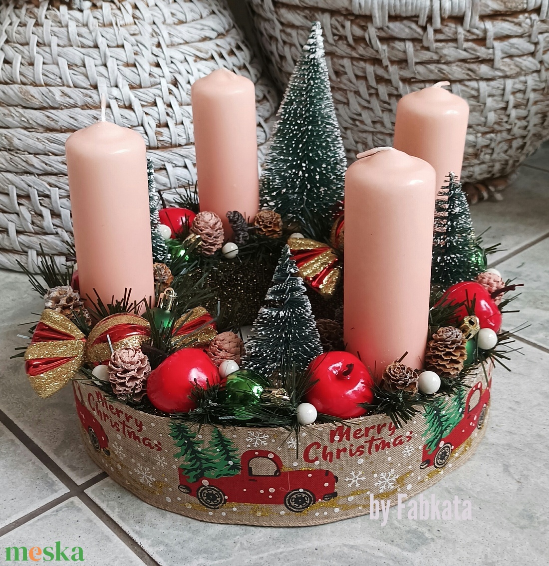 Adventi koszorú karácsonyi asztaldísz ajándék - karácsony - adventi díszek - adventi koszorú - Meska.hu Adventi koszorú karácsonyi asztaldísz ajándék - karácsony - adventi díszek - adventi koszorú - Meska.hu