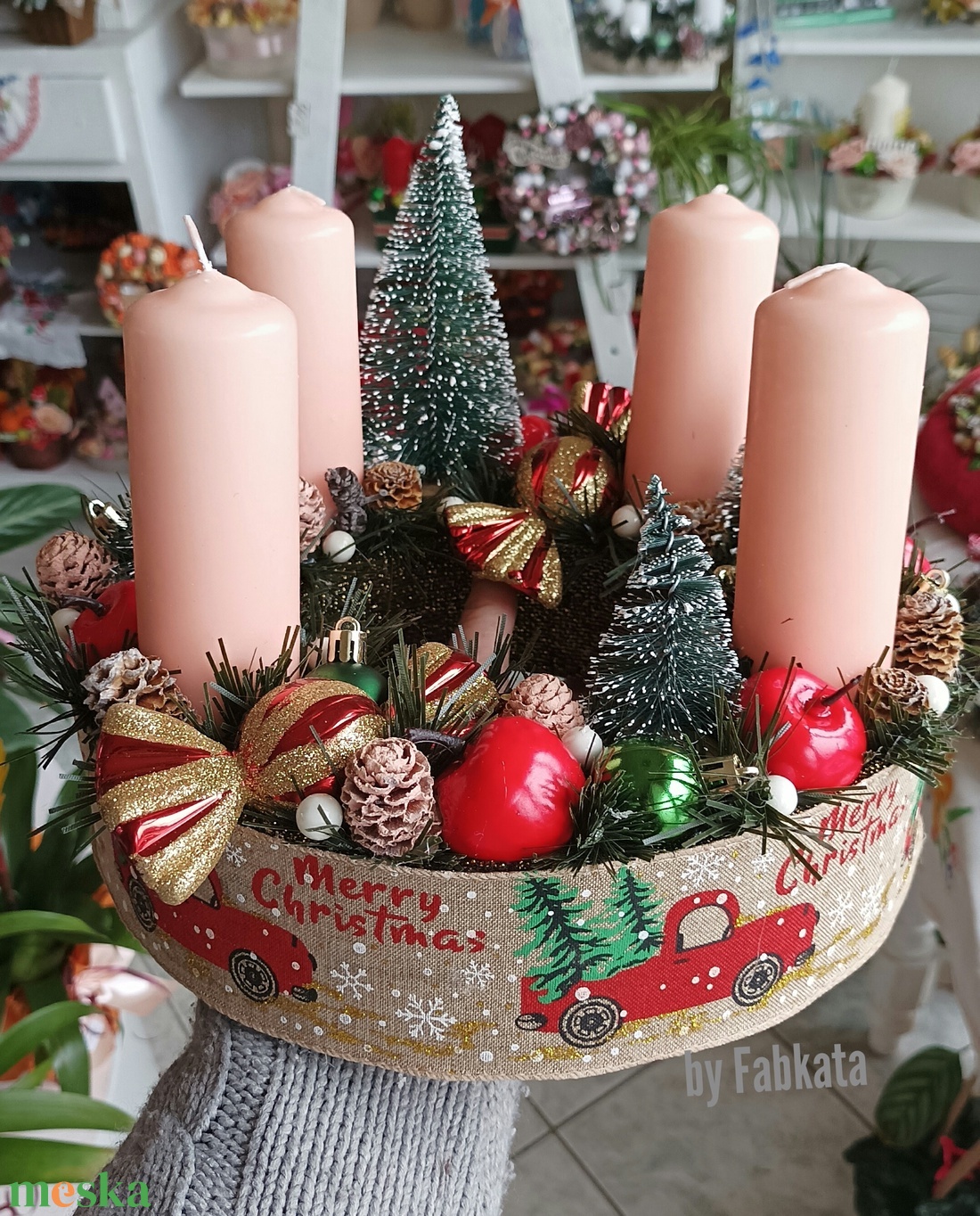 Adventi koszorú karácsonyi asztaldísz ajándék - karácsony - adventi díszek - adventi koszorú - Meska.hu Adventi koszorú karácsonyi asztaldísz ajándék - karácsony - adventi díszek - adventi koszorú - Meska.hu