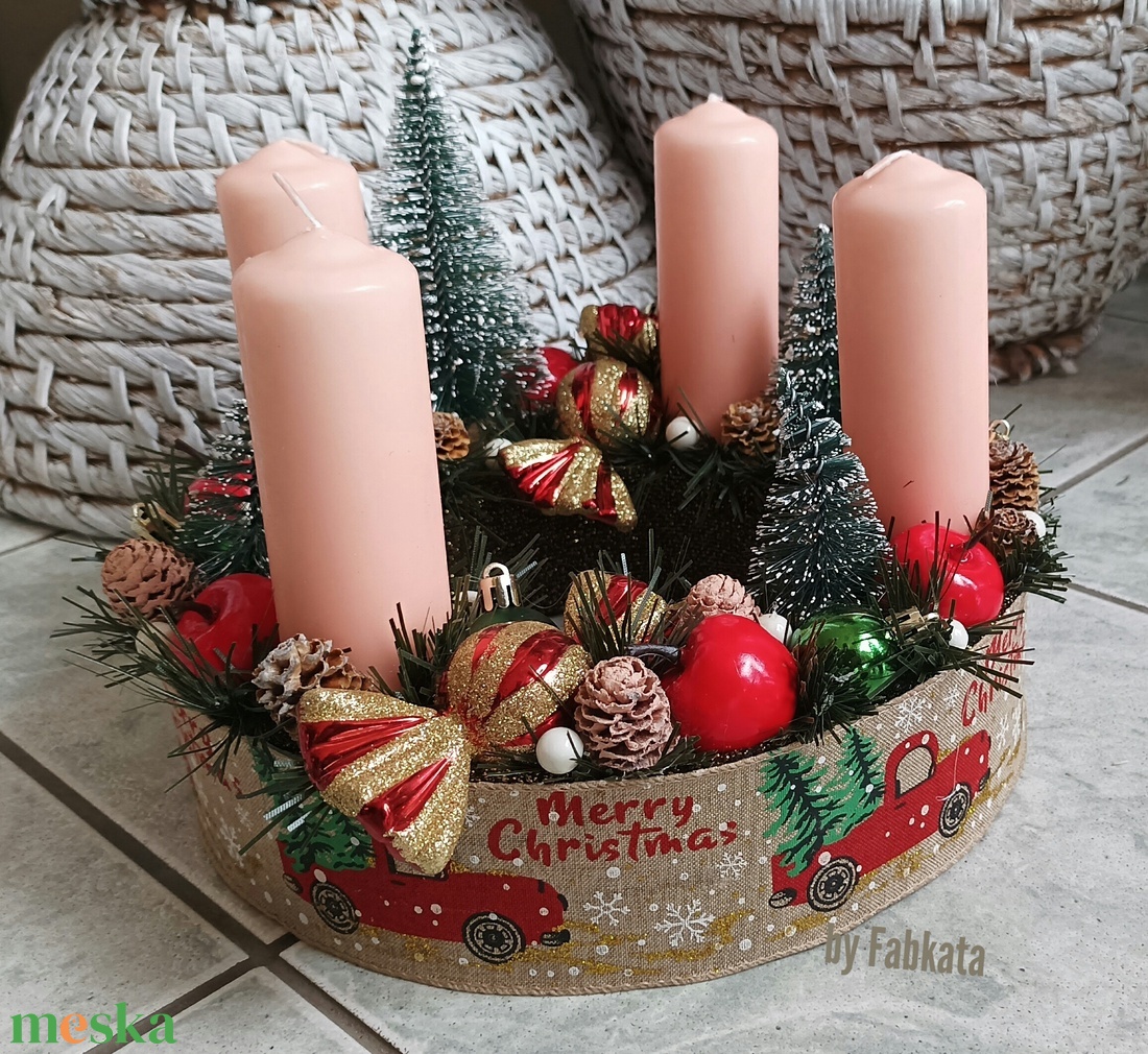 Adventi koszorú karácsonyi asztaldísz ajándék - karácsony - adventi díszek - adventi koszorú - Meska.hu Adventi koszorú karácsonyi asztaldísz ajándék - karácsony - adventi díszek - adventi koszorú - Meska.hu