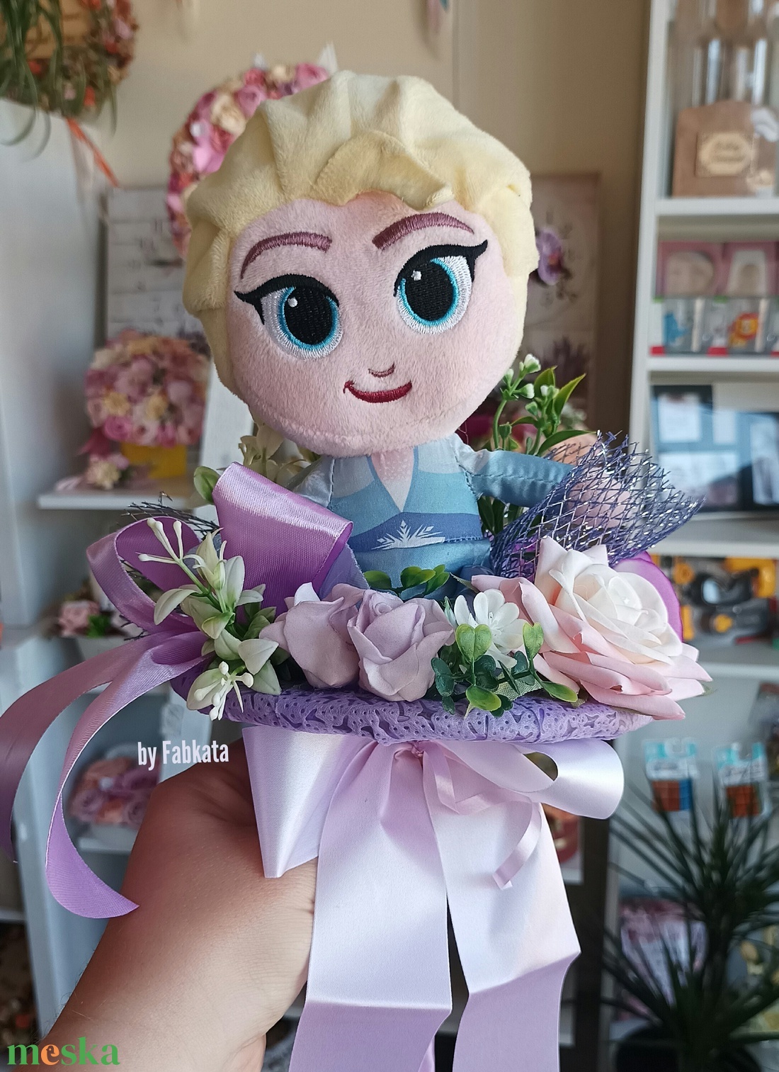 Elza Frozen jégvarázs ovis ballagási csokor ajándék plüss  - otthon & életmód - dekoráció - Meska.hu