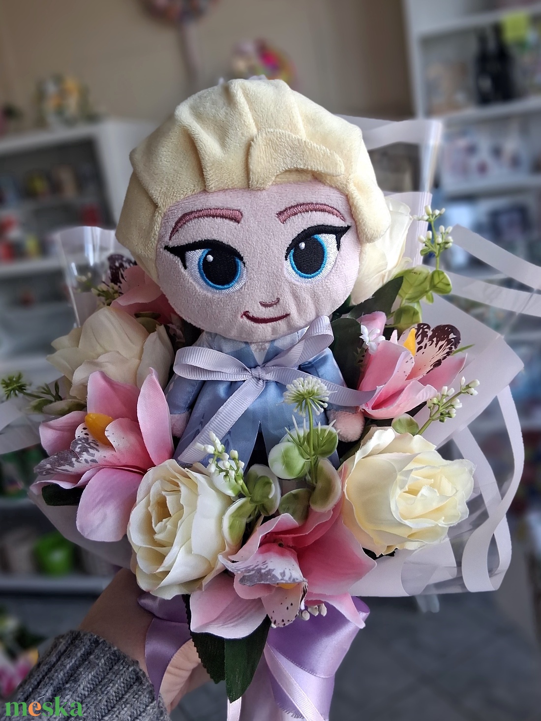 Elza Frozen ovis ballagási csokor - otthon & életmód - virágdekoráció - virágok - virágcsokor - Meska.hu