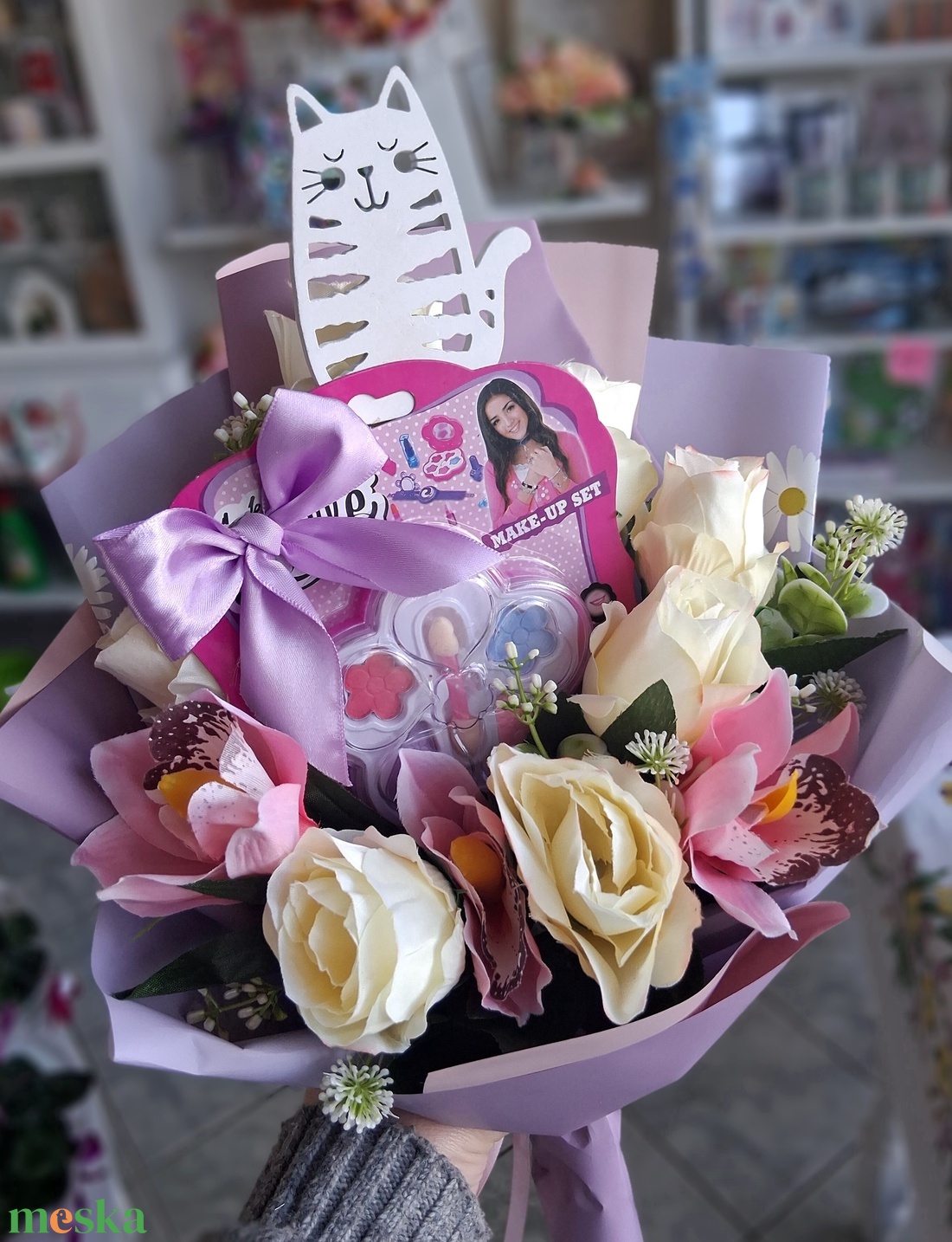 Sminkes ovis ballagási csokor - otthon & életmód - virágdekoráció - virágok - virágcsokor - Meska.hu