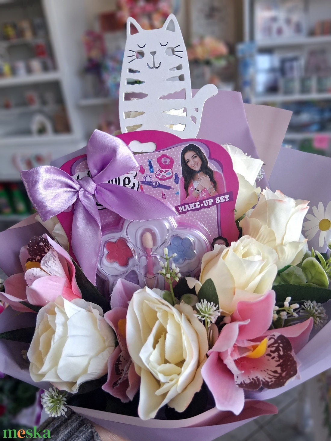 Sminkes ovis ballagási csokor - otthon & életmód - virágdekoráció - virágok - virágcsokor - Meska.hu