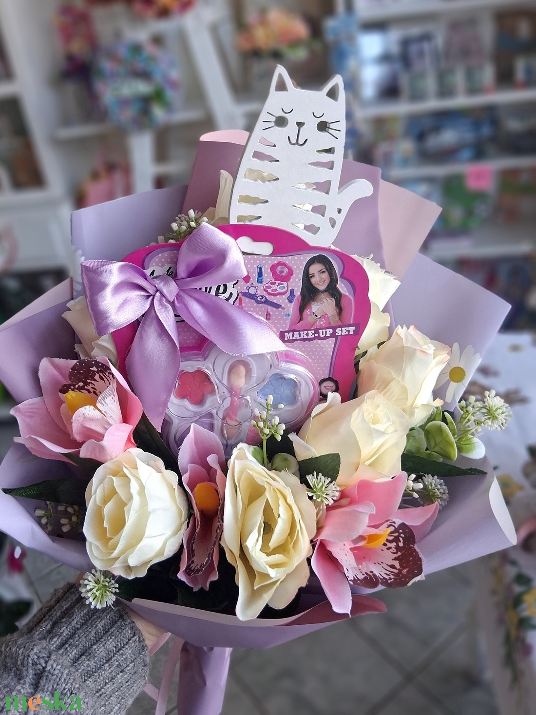 Sminkes ovis ballagási csokor - otthon & életmód - virágdekoráció - virágok - virágcsokor - Meska.hu