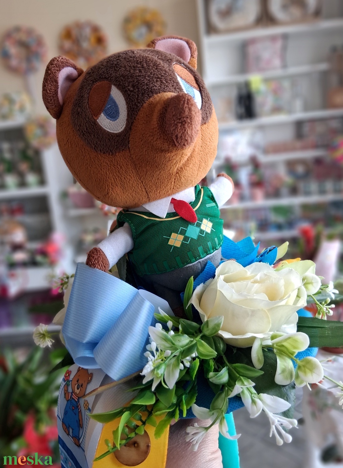 Kisfiú ovis ballagási csokor Tom Nook - otthon & életmód - virágdekoráció - virágok - virágcsokor - Meska.hu
