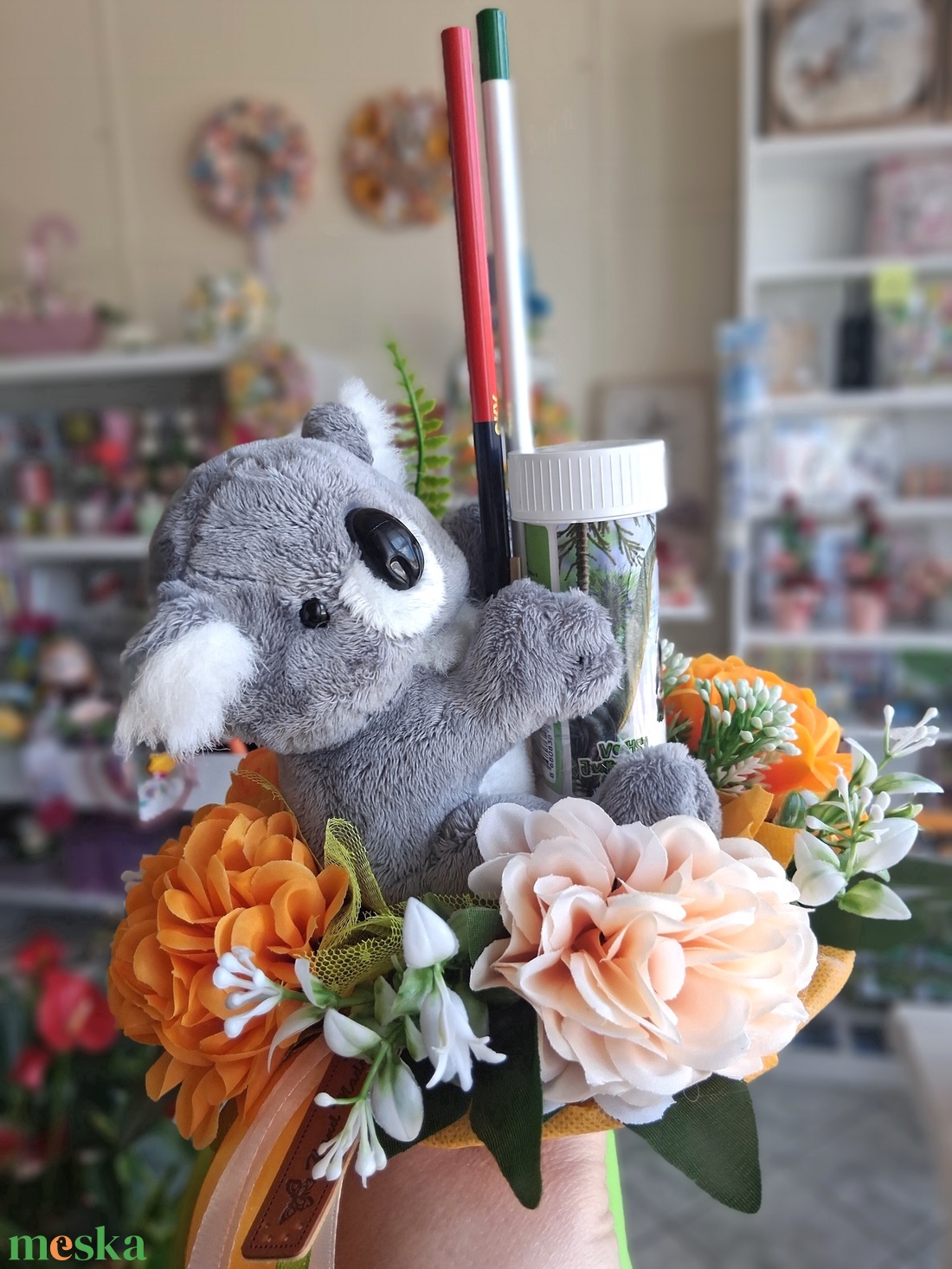 Koalás ovis ballagási csokor ajándék plüss  - otthon & életmód - virágdekoráció - virágok - virágcsokor - Meska.hu