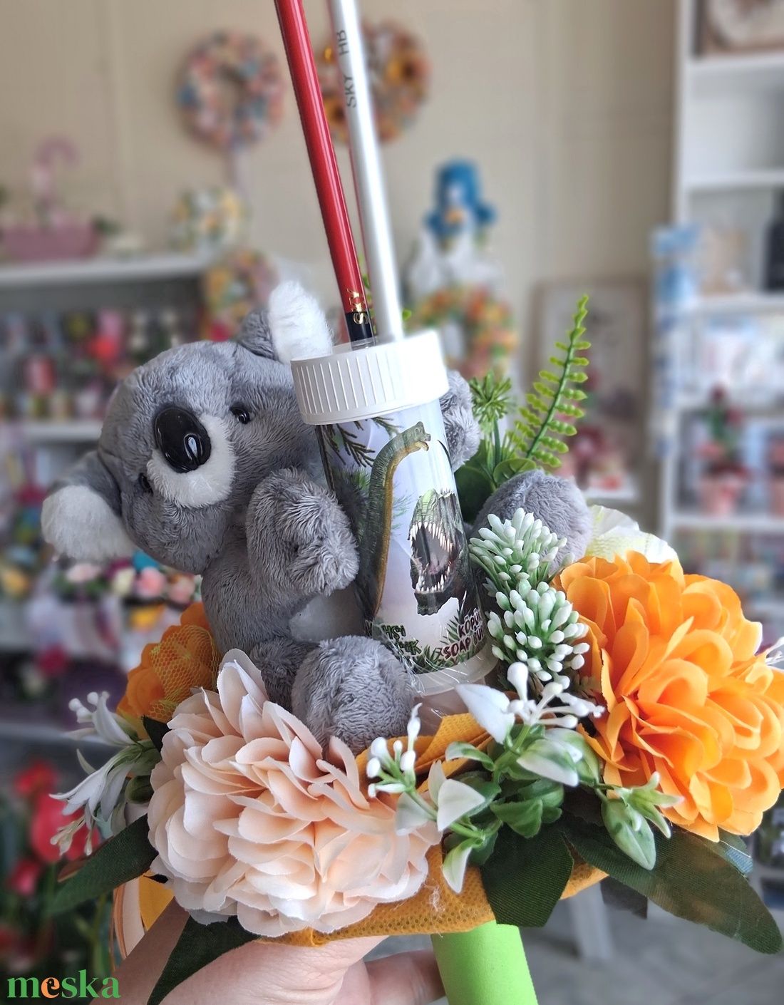 Koalás ovis ballagási csokor ajándék plüss  - otthon & életmód - virágdekoráció - virágok - virágcsokor - Meska.hu