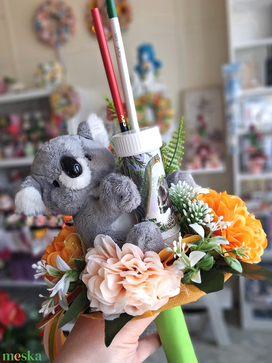 Koalás ovis ballagási csokor ajándék plüss  - otthon & életmód - virágdekoráció - virágok - virágcsokor - Meska.hu