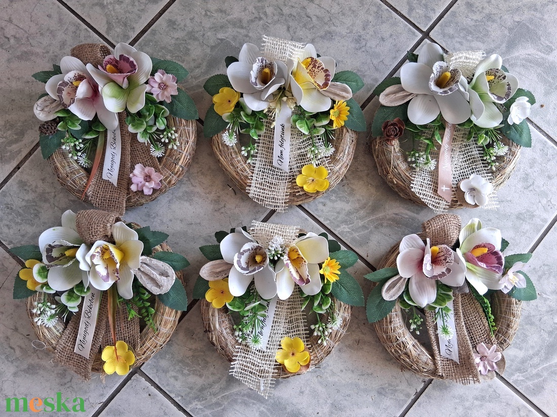 Szalma koszorú 20cm - otthon & életmód - vallás - temetkezési tárgy - sírkoszorú, kegyeleti koszorú - Meska.hu