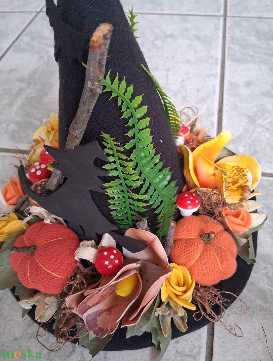 Boszorkány kalap asztaldísz  - otthon & életmód - dekoráció - halloween - halloweeni asztaldísz - Meska.hu