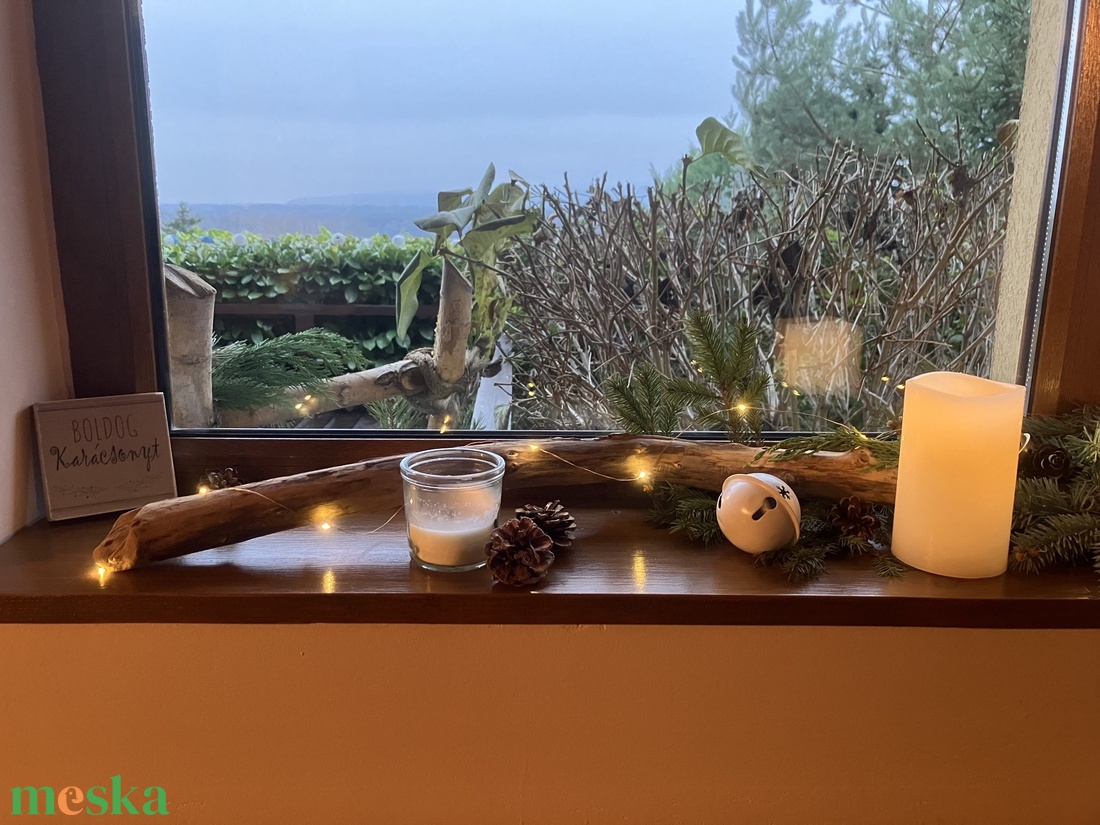 Mini fa dekoráció / Boldog Karácsonyt felirat - karácsony - karácsonyi lakásdekoráció - karácsonyi lakásdíszek - Meska.hu