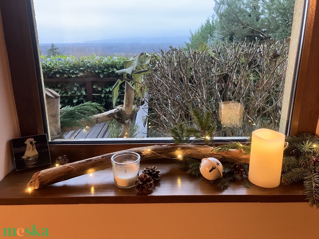 Mini fa dekoráció / Jegesmedve télapó sapkában - karácsony - karácsonyi lakásdekoráció - karácsonyi lakásdíszek - Meska.hu