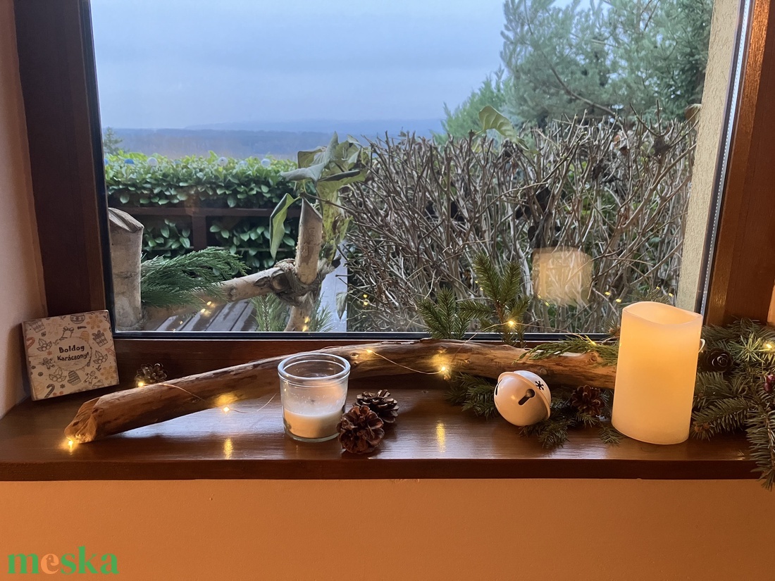 Mini fa dekoráció / Boldog Karácsonyt felirat - karácsony - karácsonyi lakásdekoráció - karácsonyi lakásdíszek - Meska.hu