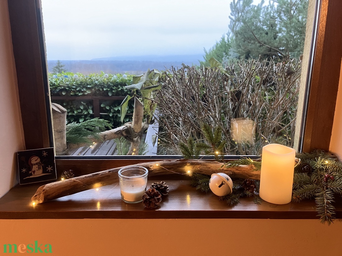 Mini fa dekoráció / Hóember - karácsony - karácsonyi lakásdekoráció - karácsonyi lakásdíszek - Meska.hu