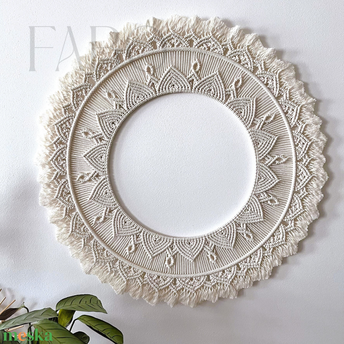 80 cm-es makramé óriás mandala falidísz, natúr fehér színű egyedi dekoráció - otthon & életmód - dekoráció - fali és függő dekoráció - falra akasztható dekor - Meska.hu 80 cm-es makramé óriás mandala falidísz, natúr fehér színű egyedi dekoráció - otthon & életmód - dekoráció - fali és függő dekoráció - falra akasztható dekor - Meska.hu