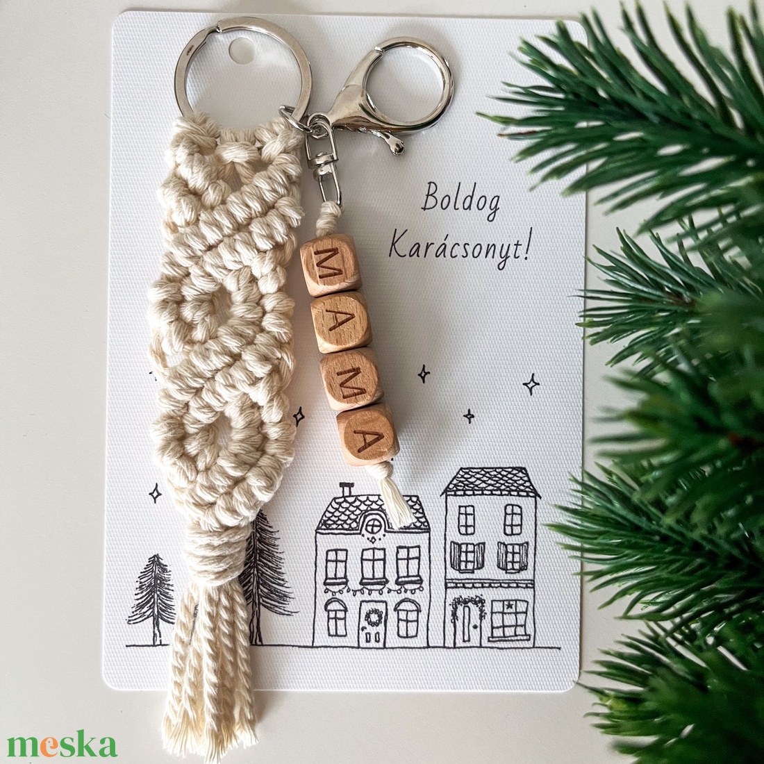 MAMA feliratos makramé kulcstartó adventi képeslappal, különleges karácsonyi ajándék nagymamáknak - táska & tok - kulcstartó & táskadísz - kulcstartó - Meska.hu MAMA feliratos makramé kulcstartó adventi képeslappal, különleges karácsonyi ajándék nagymamáknak - táska & tok - kulcstartó & táskadísz - kulcstartó - Meska.hu