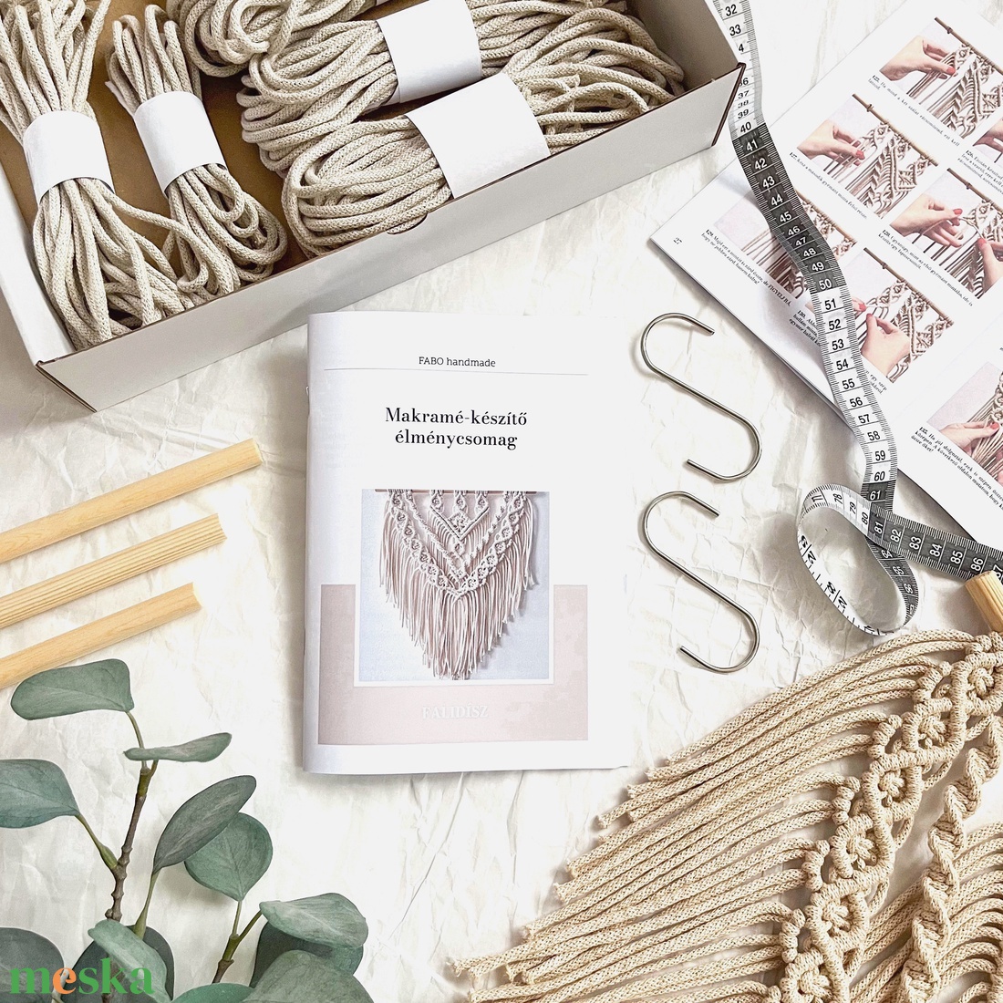 D.I.Y. Makramé Falidísz készítő csináld magad csomag - diy (csináld magad) - egységcsomag - Meska.hu