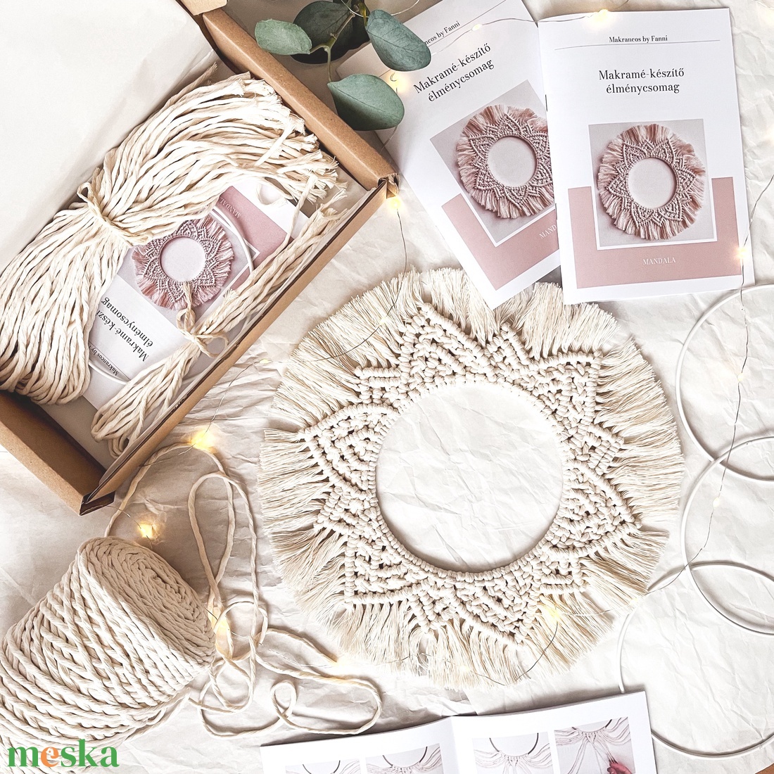 DIY Makramé Mandala készítő csináld magad csomag - diy (csináld magad) - egységcsomag - Meska.hu