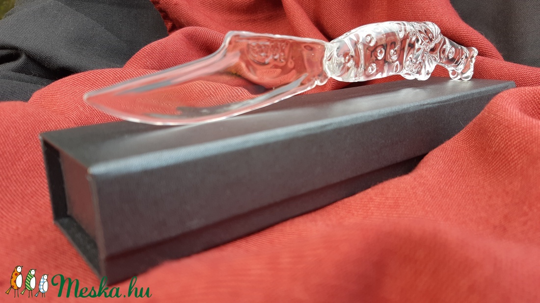 Üveg bicska. Halas. 2. - otthon & életmód - dekoráció - dísztárgy - Meska.hu