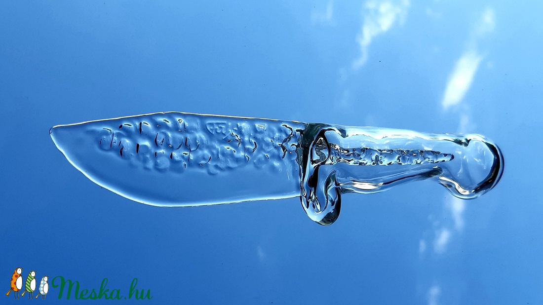 Üveg Kés. Kovácsolt - otthon & életmód - dekoráció - dísztárgy - Meska.hu