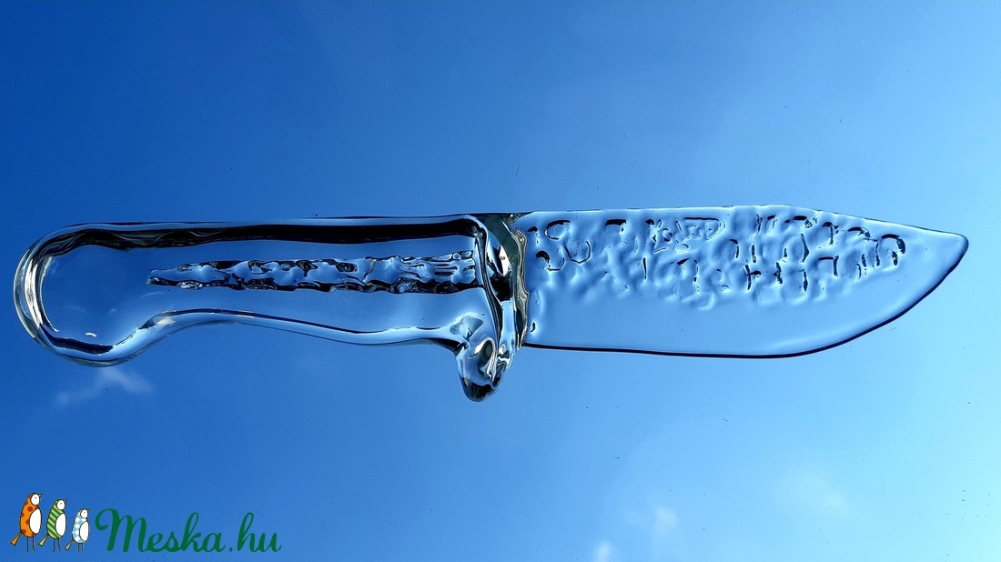 Üveg Kés. Kovácsolt - otthon & életmód - dekoráció - dísztárgy - Meska.hu