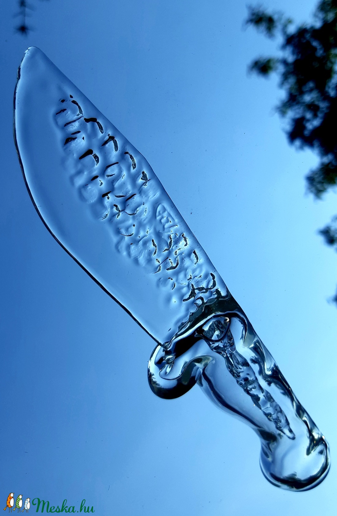 Üveg Kés. Kovácsolt - otthon & életmód - dekoráció - dísztárgy - Meska.hu