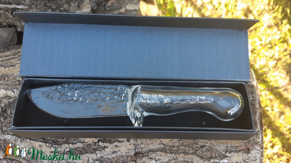 Üveg Kés. Kovácsolt - otthon & életmód - dekoráció - dísztárgy - Meska.hu