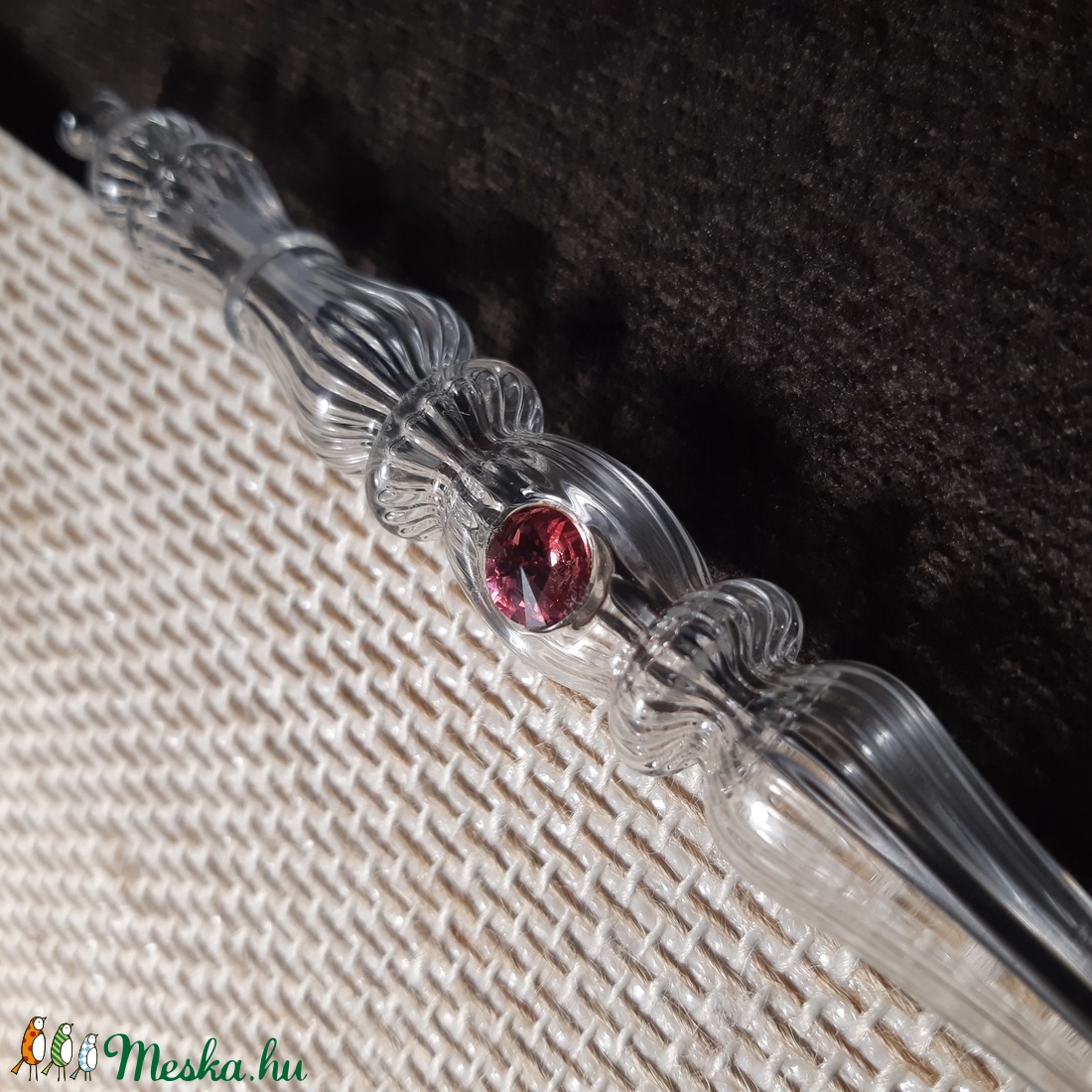 Üveg toll - Swarovski Rose - otthon & életmód - papír, írószer - ceruza & toll - Meska.hu