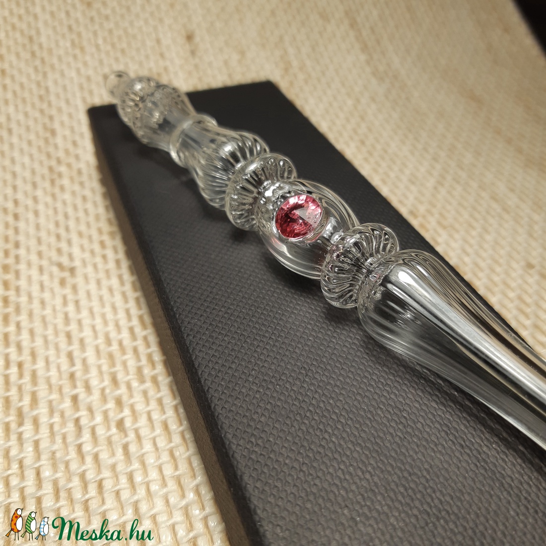 Üveg toll - Swarovski Rose - otthon & életmód - papír, írószer - ceruza & toll - Meska.hu