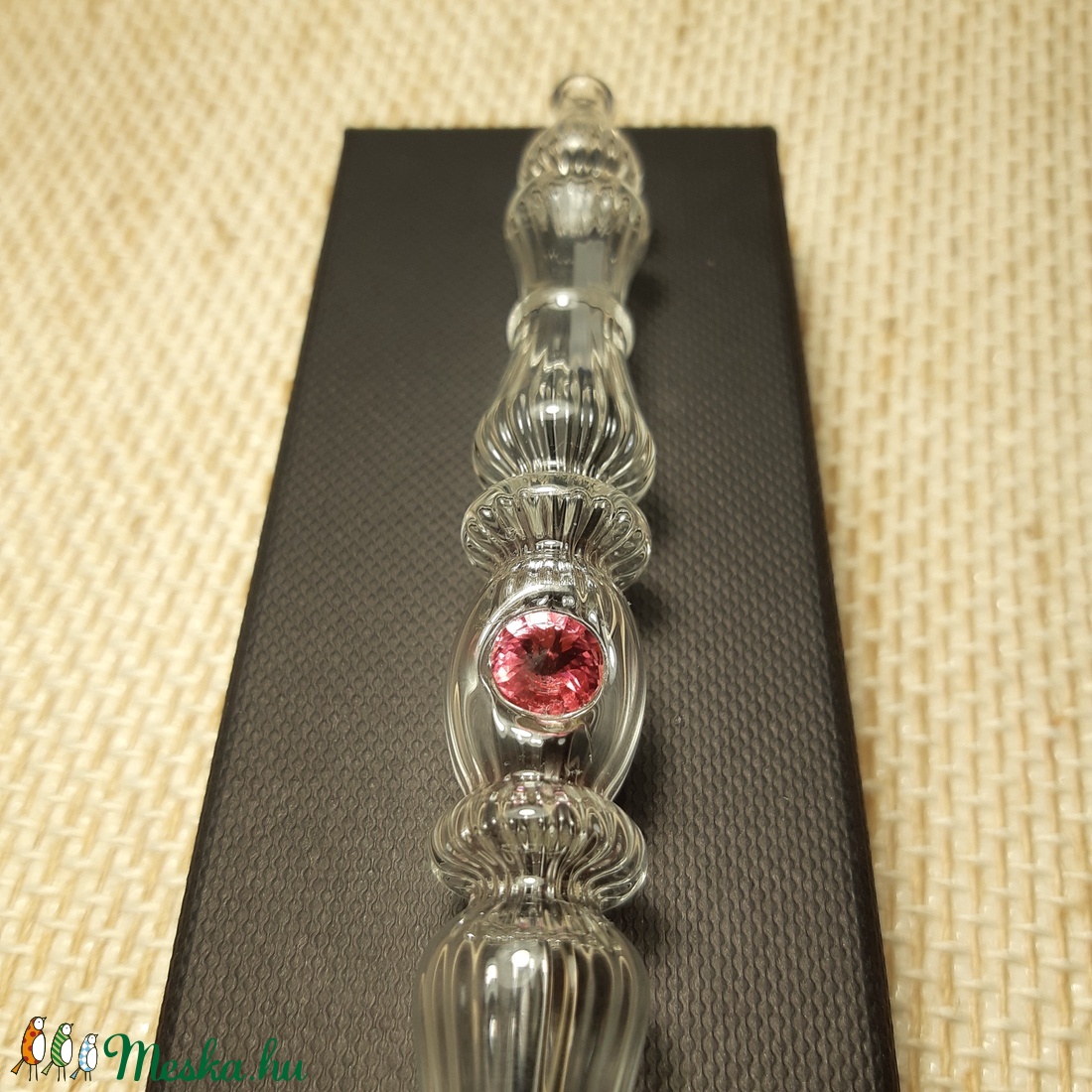 Üveg toll - Swarovski Rose - otthon & életmód - papír, írószer - ceruza & toll - Meska.hu