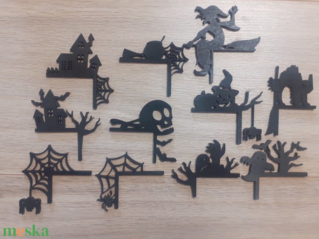 Halloween dísz 11db - otthon & életmód - dekoráció - halloween - halloweeni ajtódíszek és ablakdíszek - Meska.hu