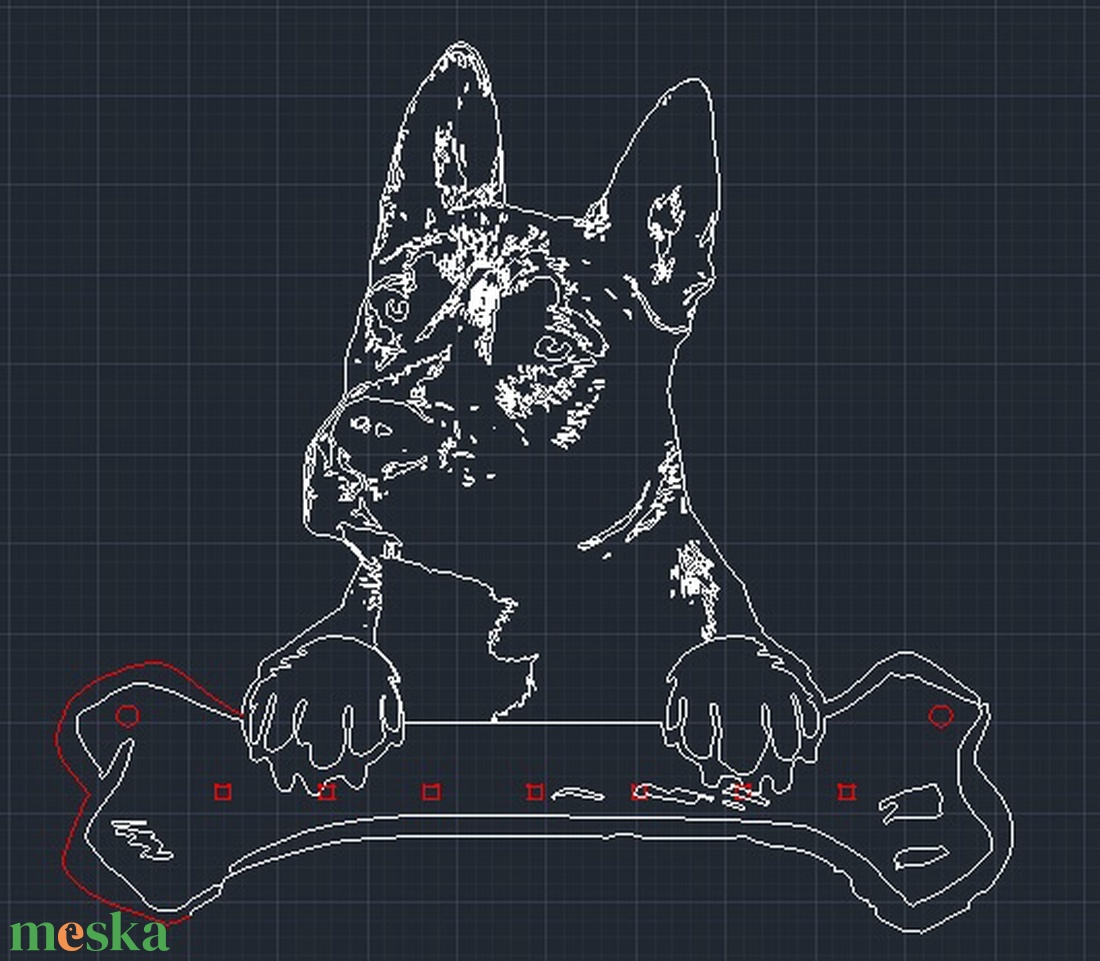 Egyedi fényképes kutyás fali kulcstartó  - otthon & életmód - dekoráció - fali és függő dekoráció - fali kulcstartó - Meska.hu