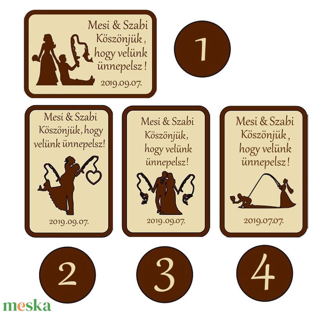 Esküvői köszönet ajándék horgász(hűtőmágnes) - esküvő - emlék & ajándék - köszönőajándék - Meska.hu