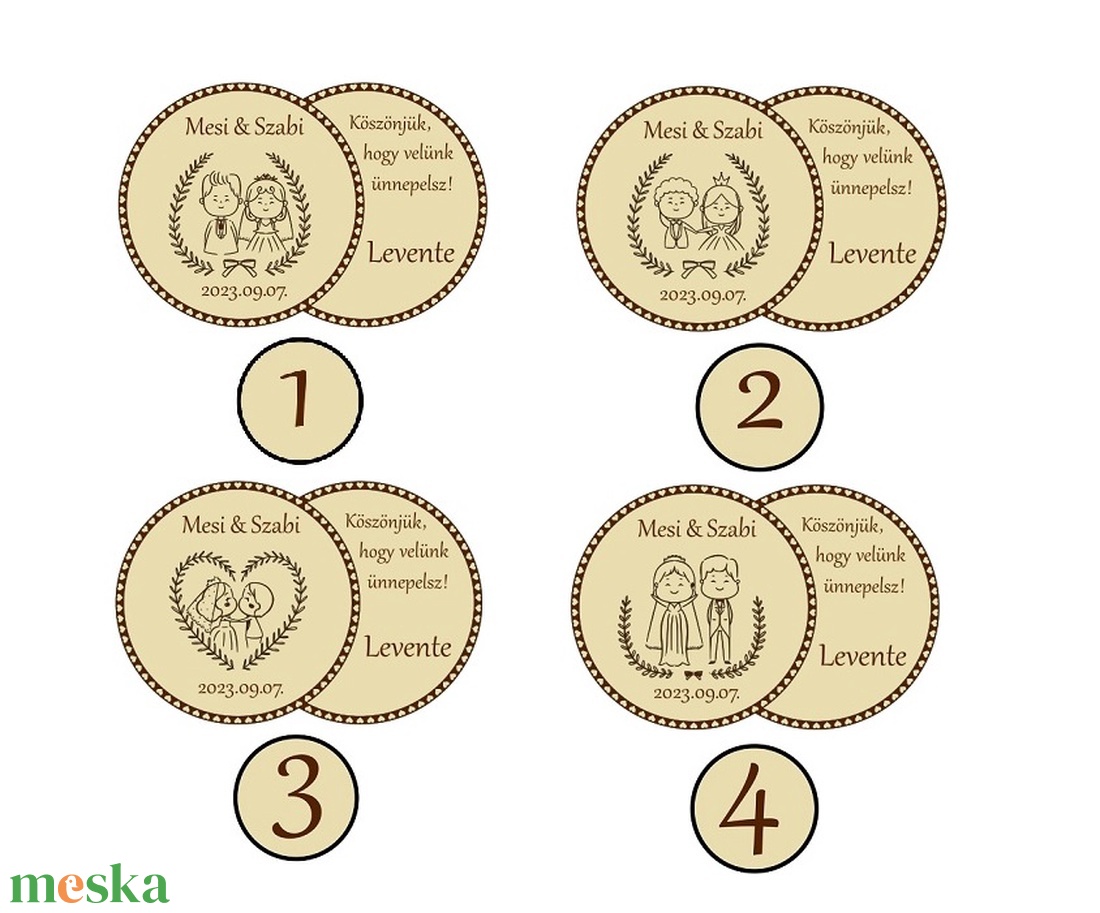 Esküvői köszönet ajándék és ültetőkártya20 - esküvő - emlék & ajándék - köszönőajándék - Meska.hu