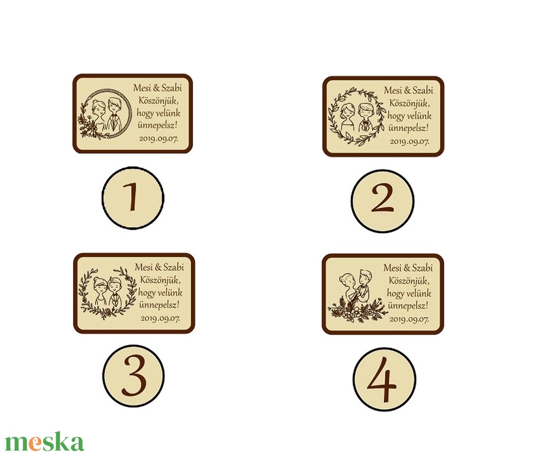 Esküvői köszönet ajándék pár6 - esküvő - emlék & ajándék - köszönőajándék - Meska.hu