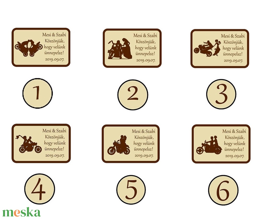 Esküvői köszönet ajándék motoros5 - esküvő - emlék & ajándék - köszönőajándék - Meska.hu