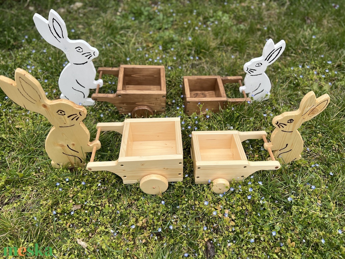 Talicskás nyuszi(k) - otthon & életmód - ház & kert - kerti dísz - Meska.hu