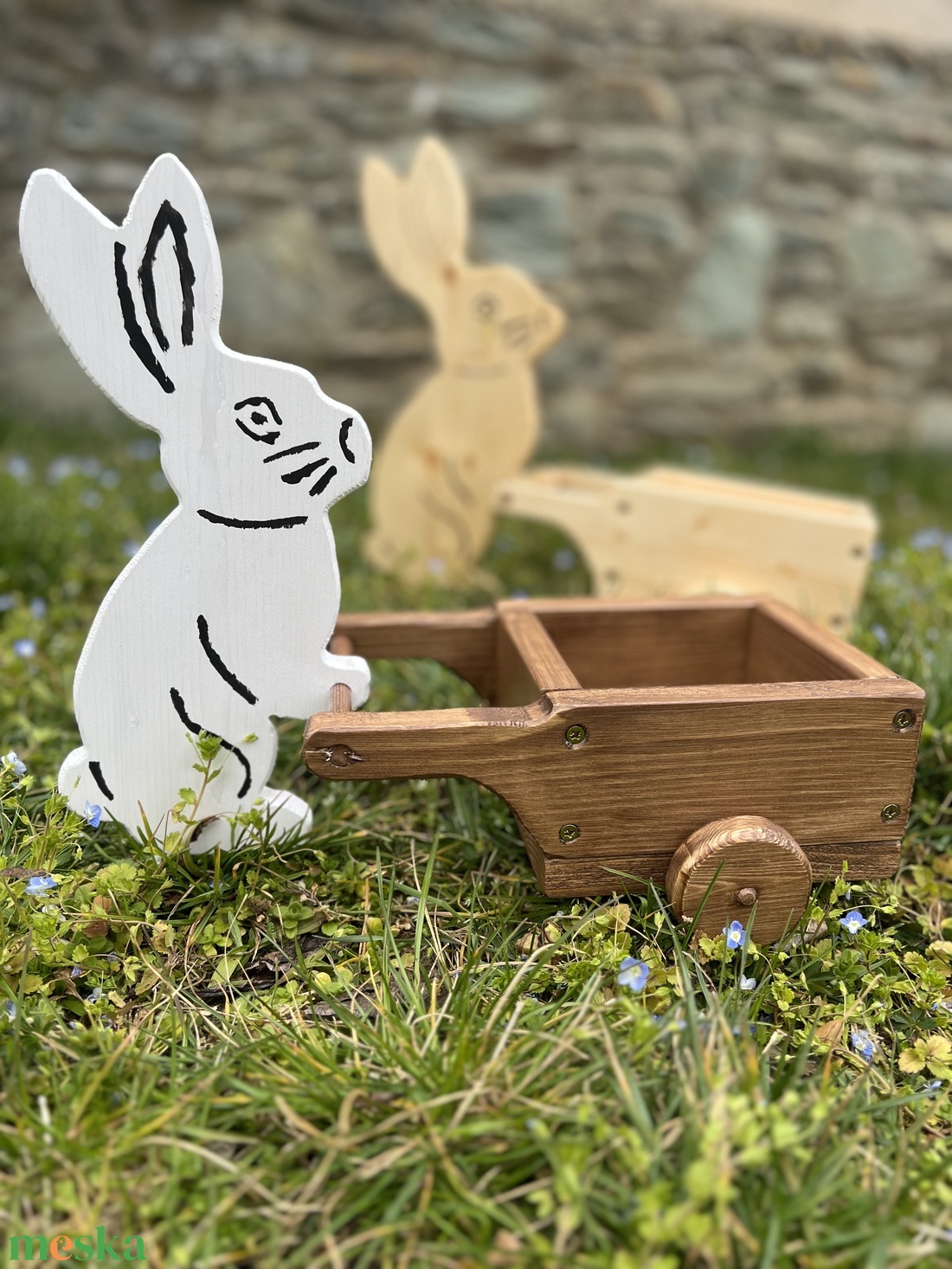 Talicskás nyuszi(k) - otthon & életmód - ház & kert - kerti dísz - Meska.hu