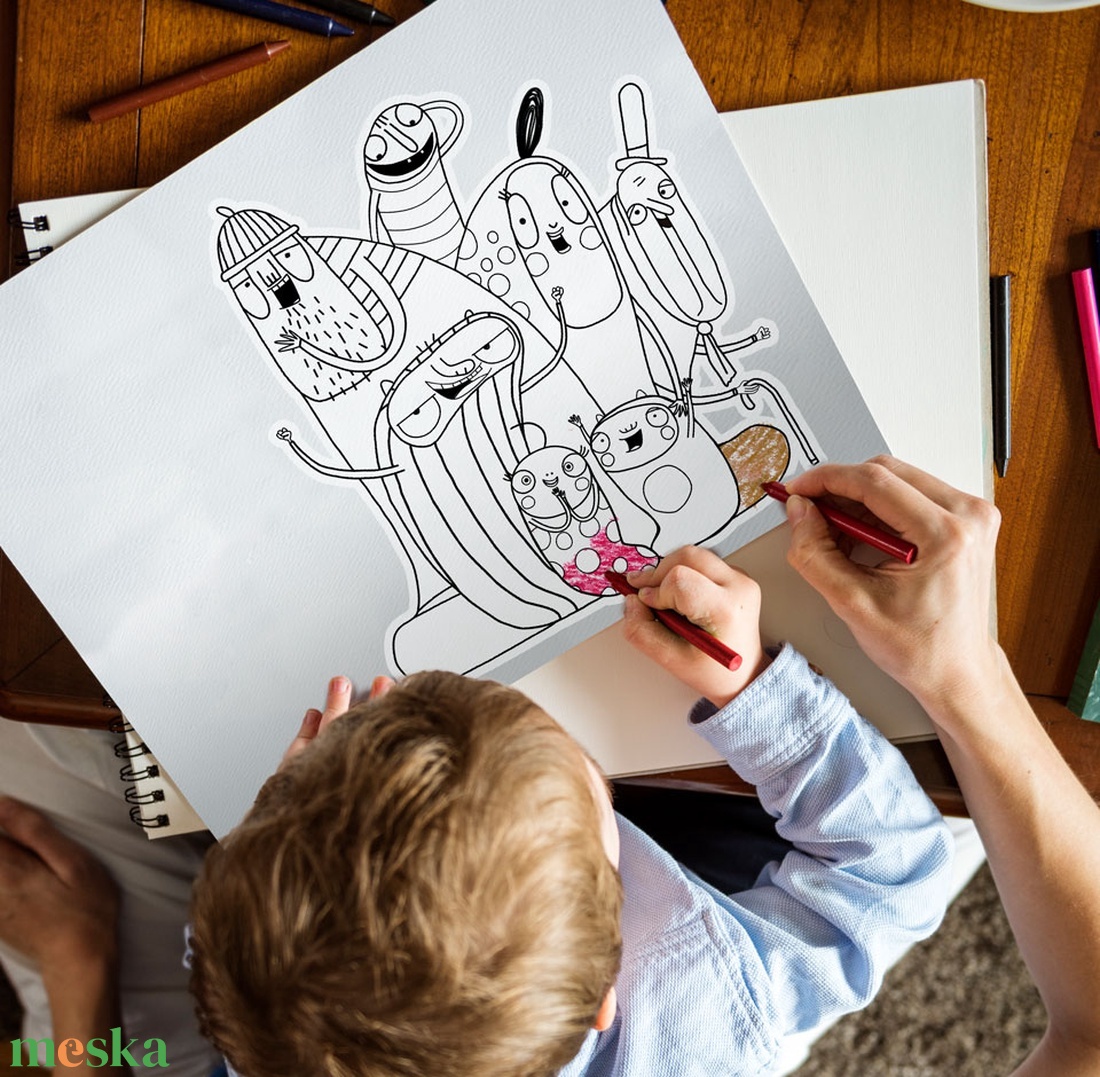 Kuflik falmatrica - Színezd ki! (8 db) - baba - mama - babaszoba-dekoráció - gyerekszoba falmatrica - Meska.hu