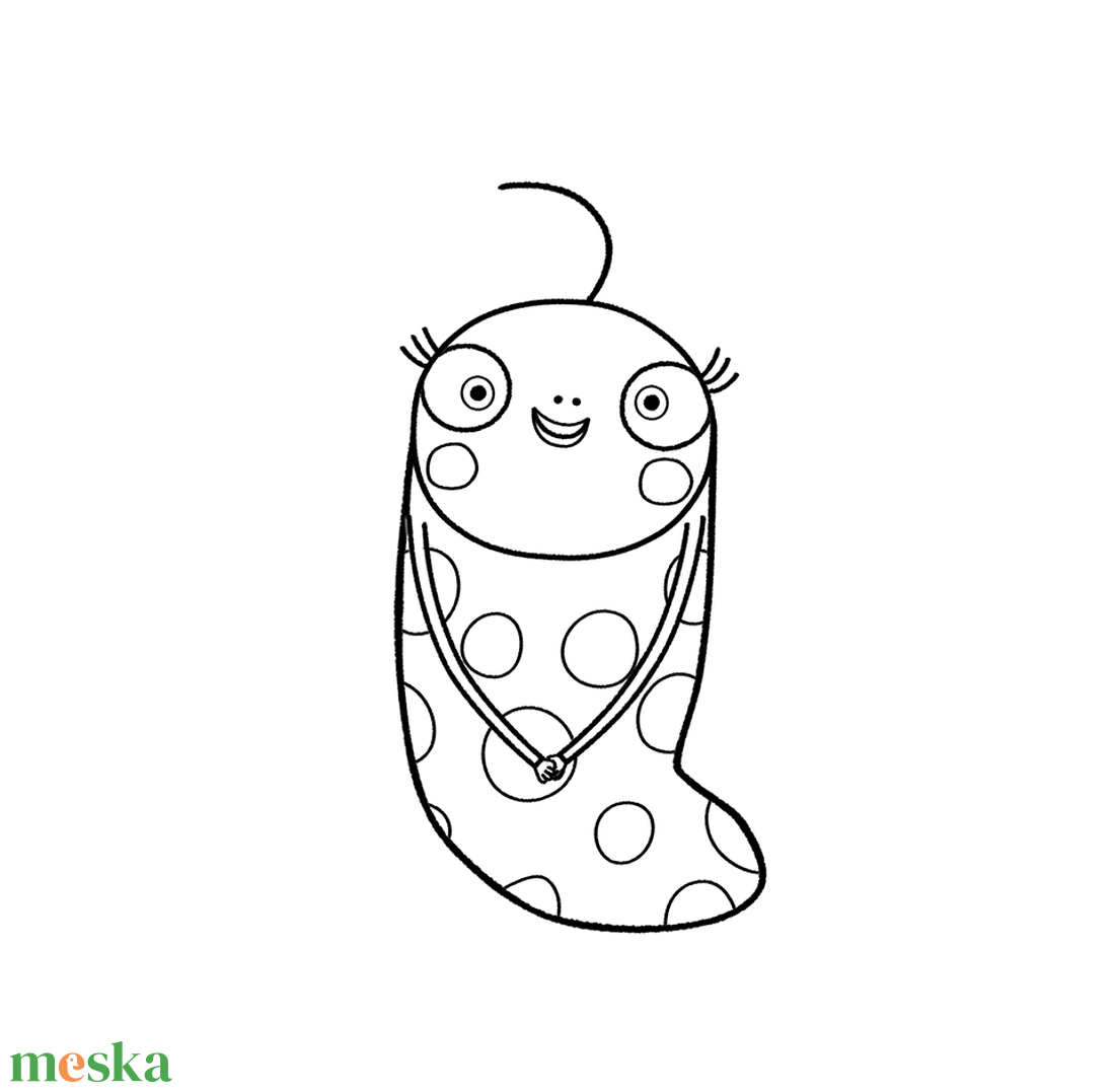 Kuflik falmatrica - Színezd ki! (8 db) - baba - mama - babaszoba-dekoráció - gyerekszoba falmatrica - Meska.hu