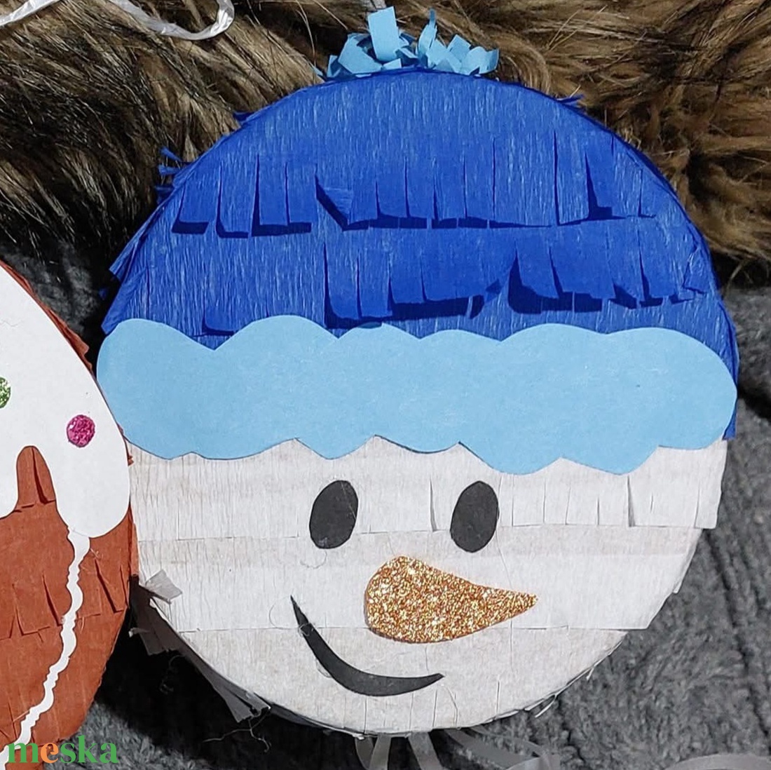 Hóember fej piñata (üres) - játék & sport - sport és kikapcsolódás - más játékok, sportok - Meska.hu